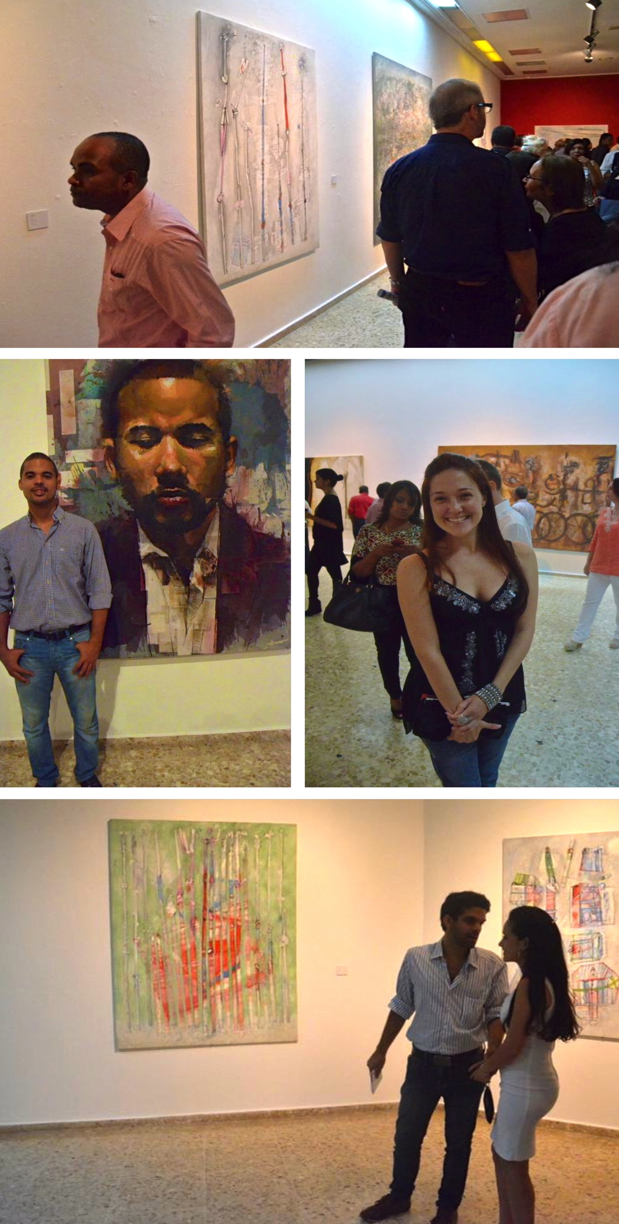 Algunos de los asistentes a la 27 Bienal nacional de artes visuales.